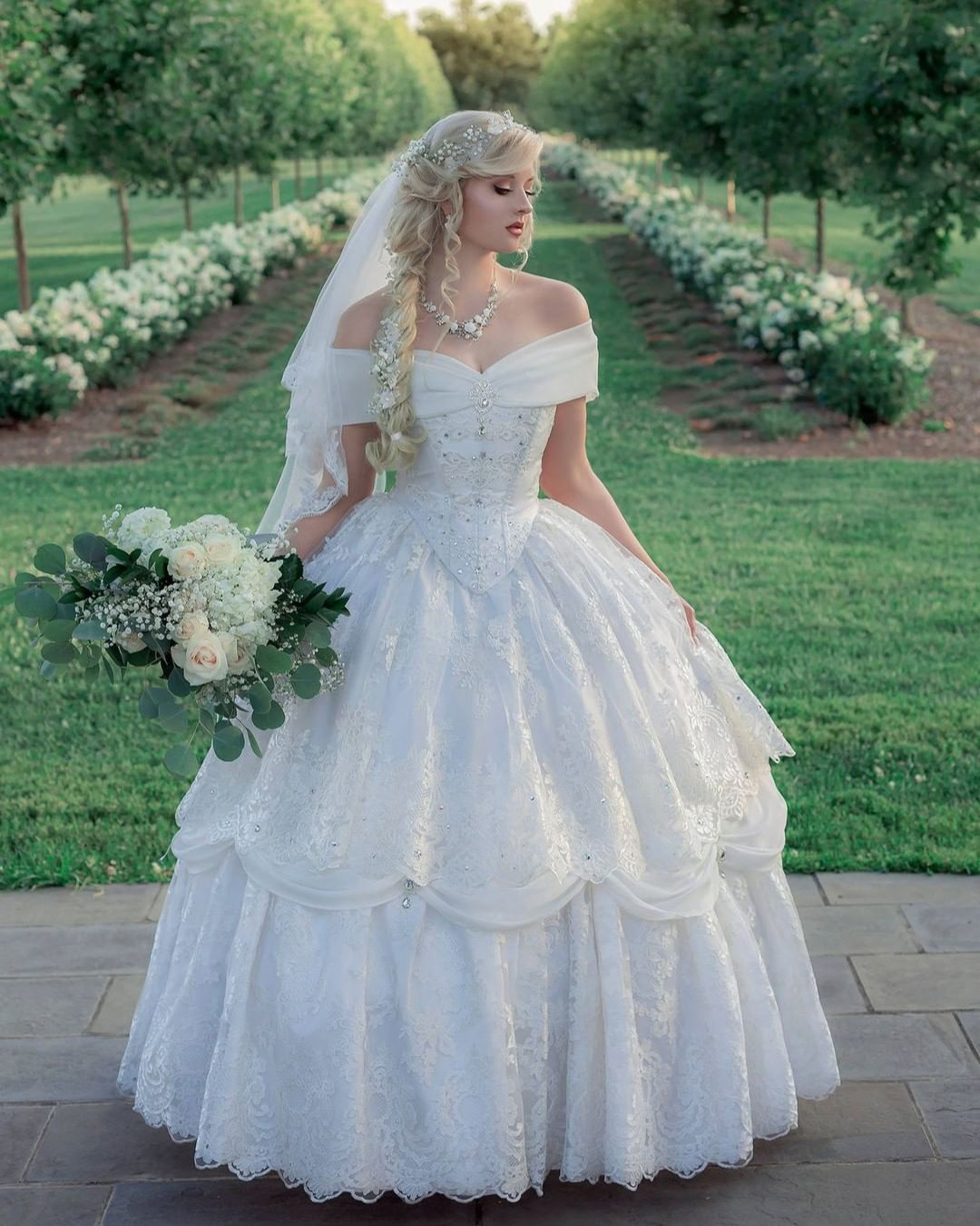 victorian wedding dresses ball gown off the shoulder lace romanticthreads