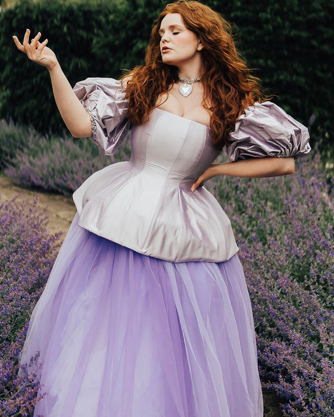 victorian wedding dresses purple ball gown with puff sleeves corset alycejayne_bridal