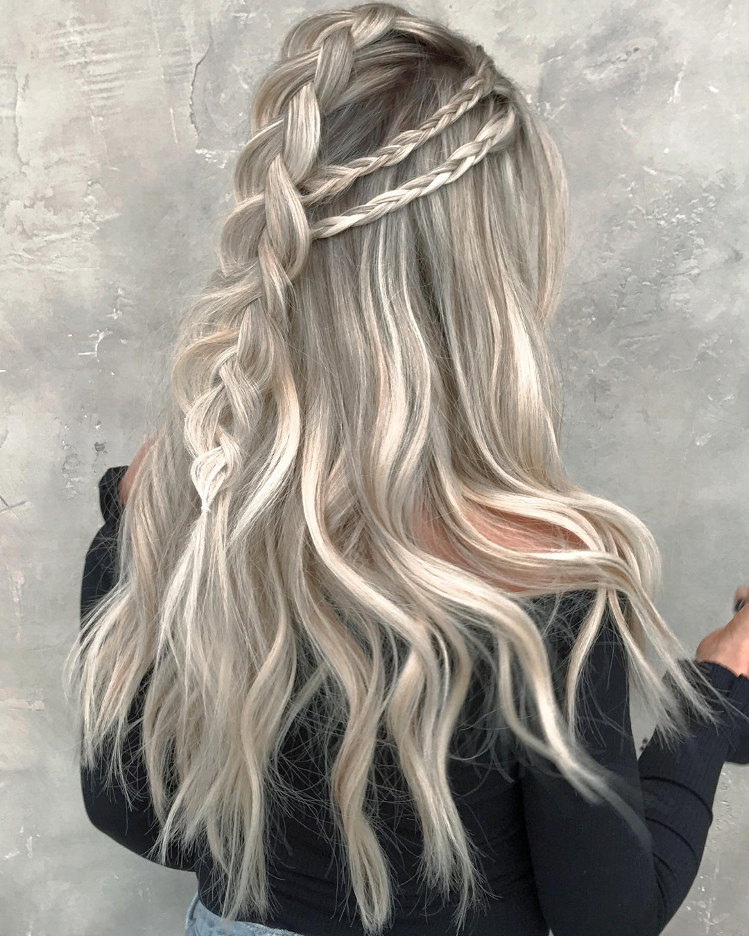 viking wedding hairstyles half up with braids taylor_lamb_hair