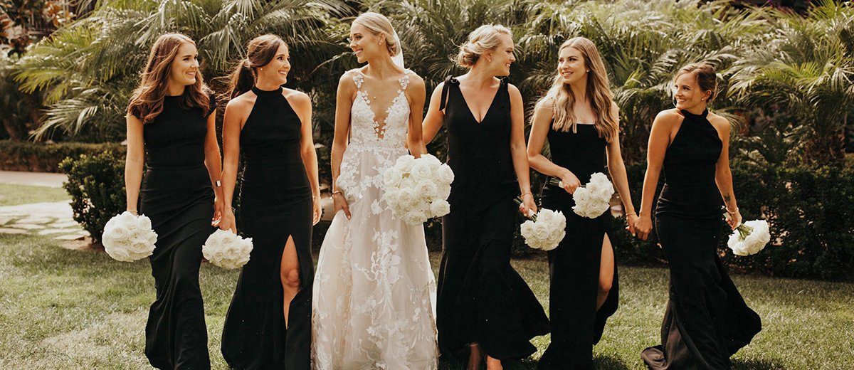 18 Wedding Black Bridesmaid Dresses + FAQs