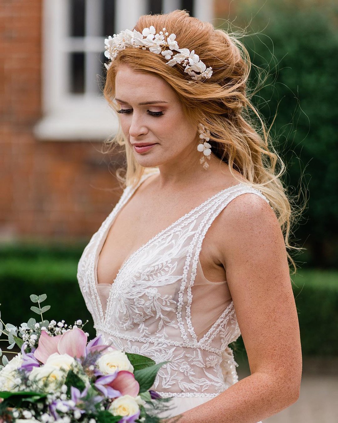 wedding hairstyles with crown half up messy pswithlov3