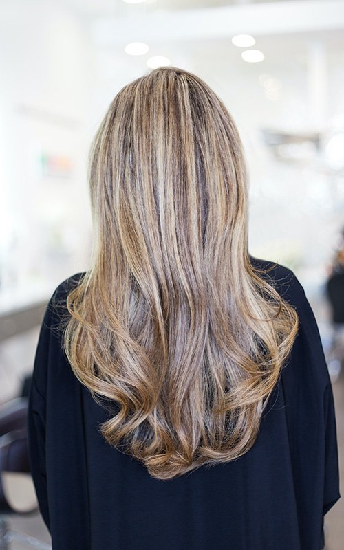 when to color hair before wedding long hair with highlights