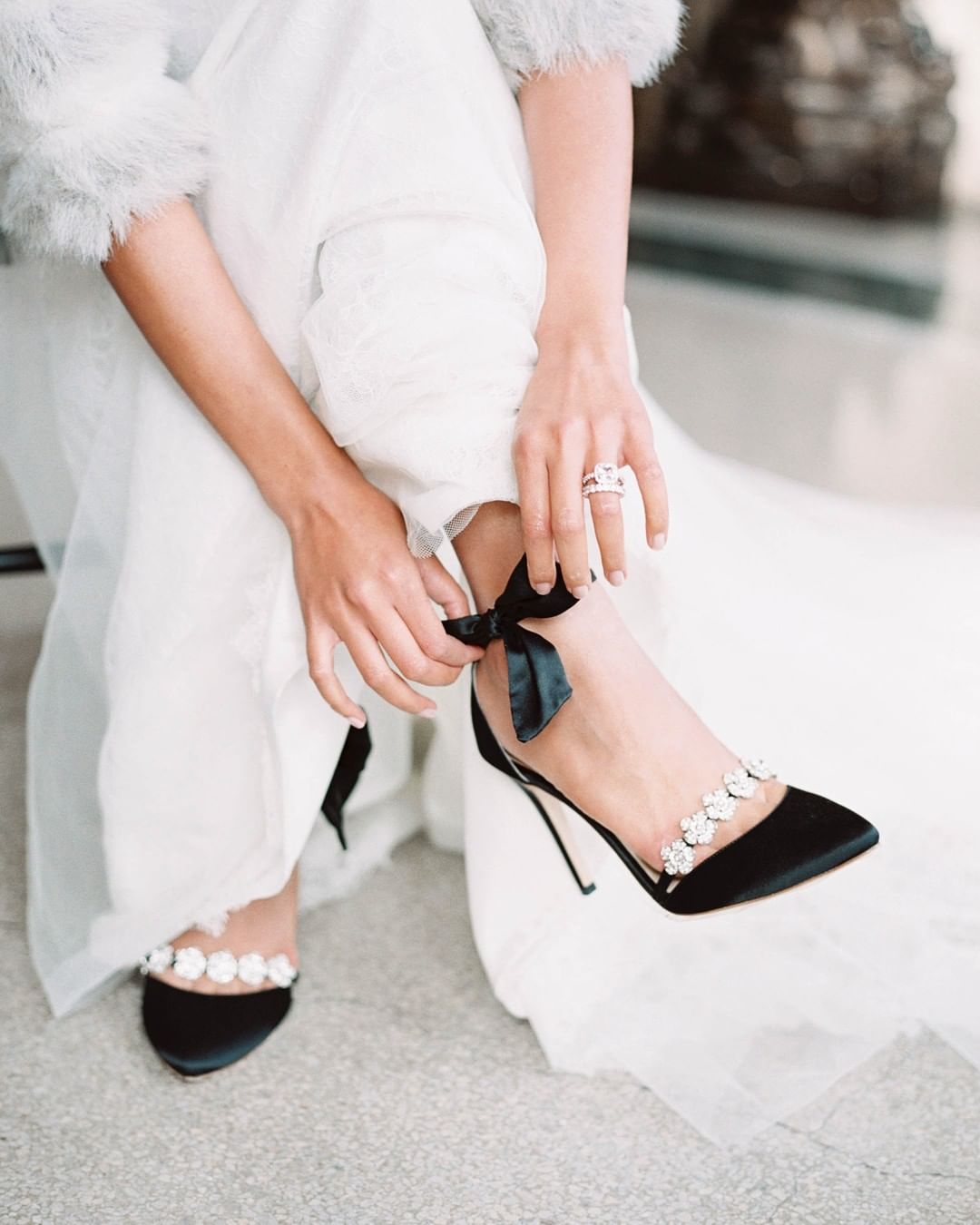 black wedding accessories shoes