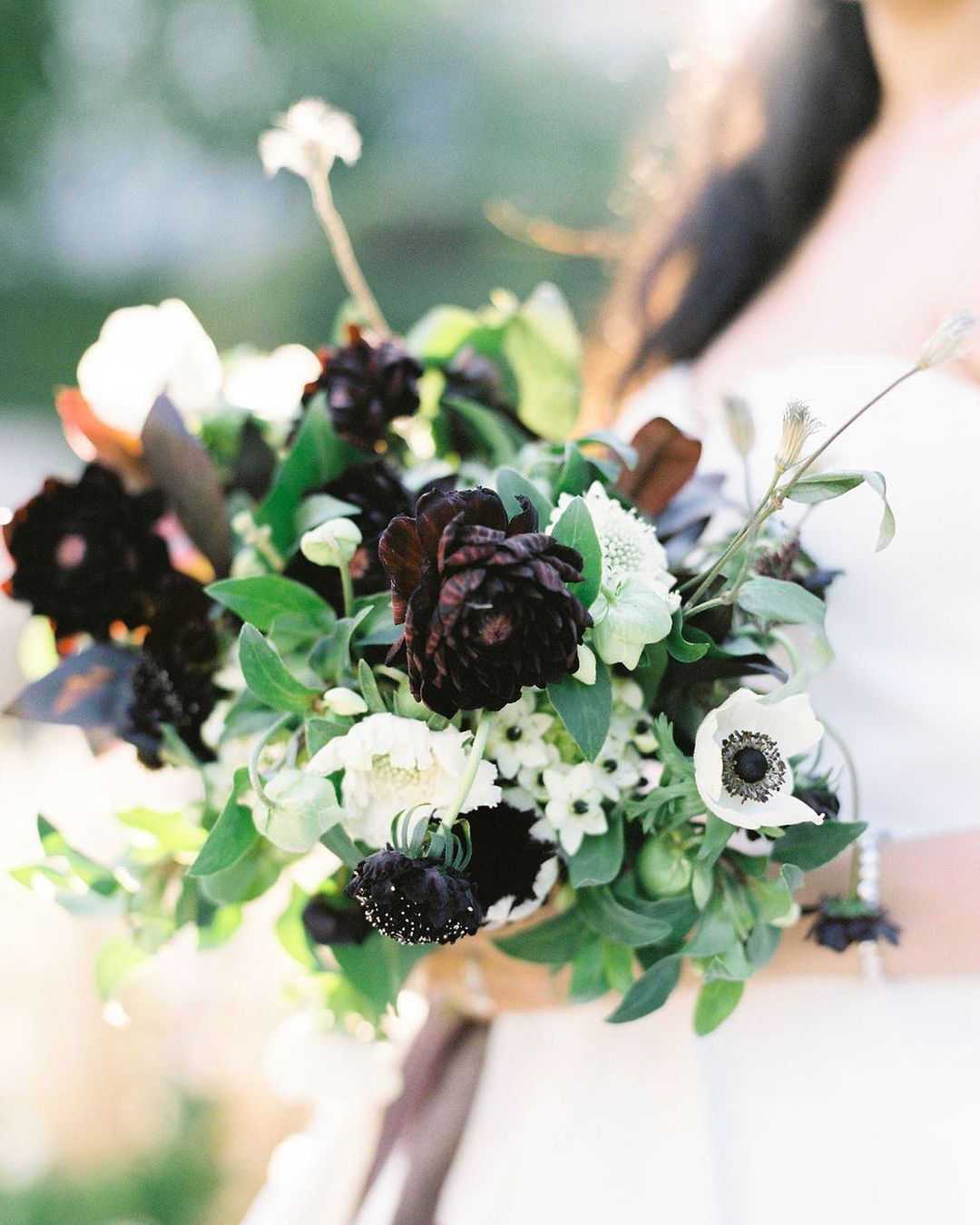 Black wedding bouquets organic