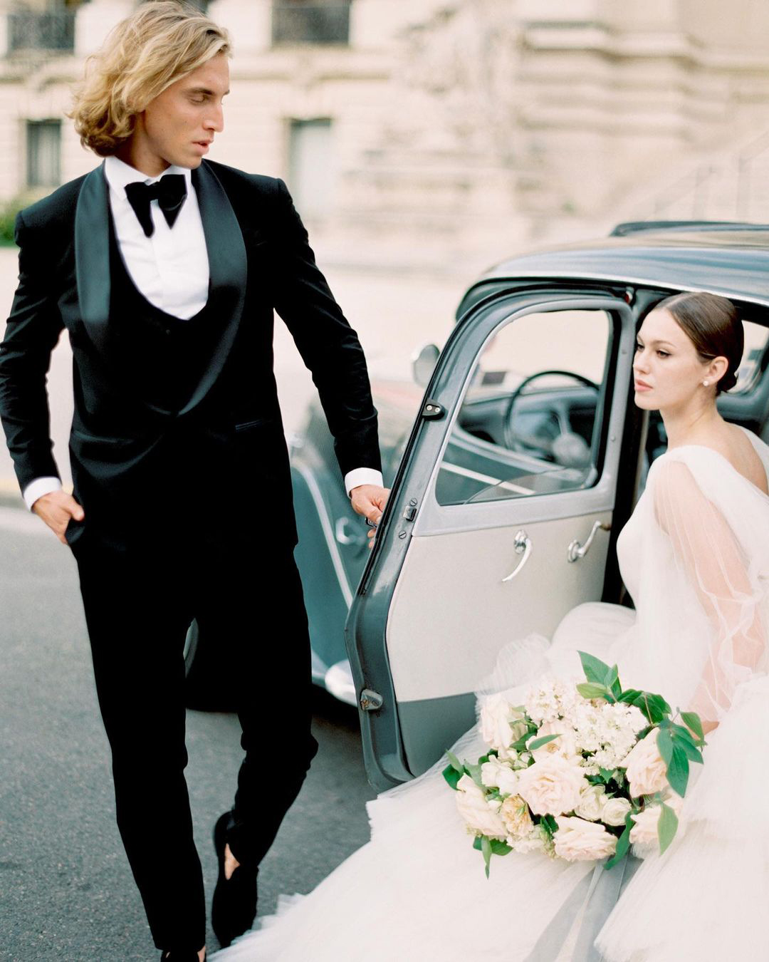 black wedding suit velvet jacket with bow tie white t shirt jannabrowndesignco