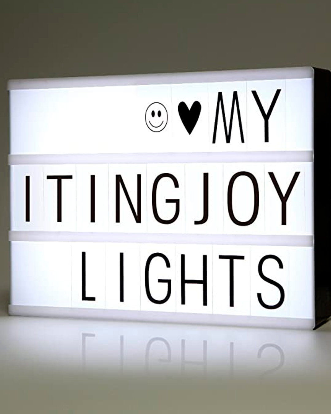 bridal shower gifts lights lettering sign