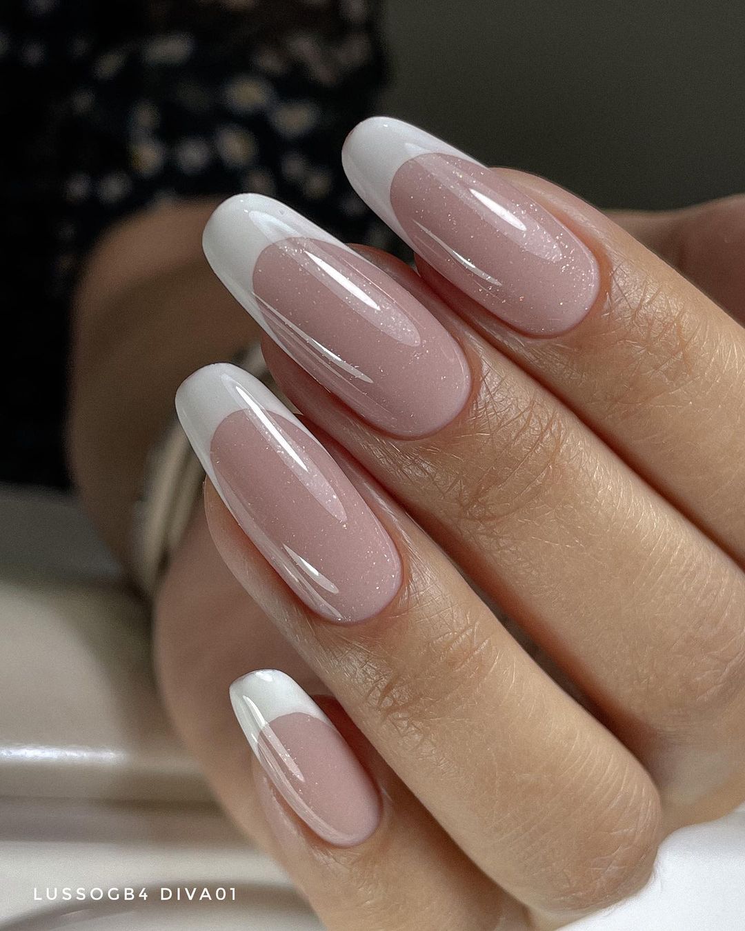 Bridesmaid nails long french manicure