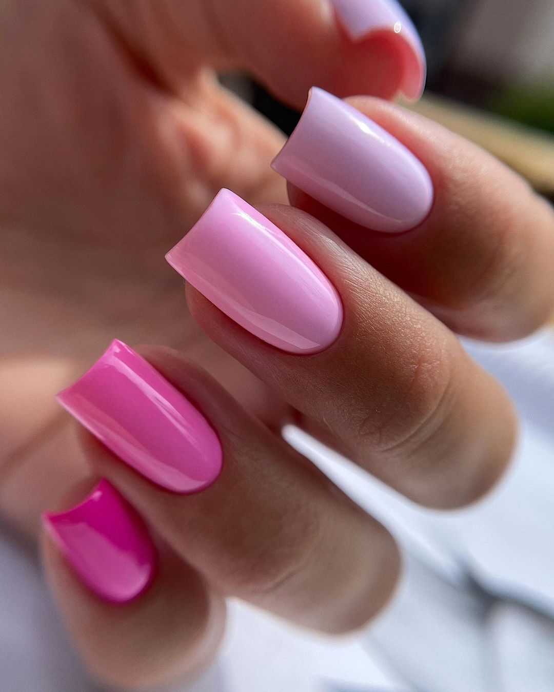 Bridesmaid nails pink