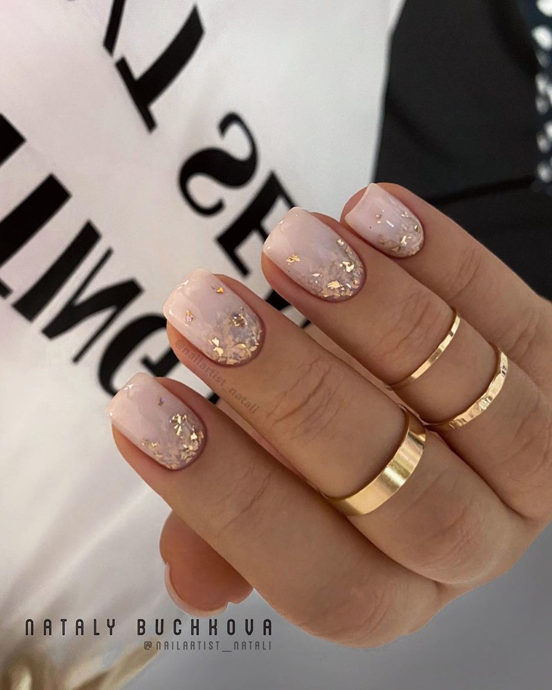 Bridesmaid nails short glitter