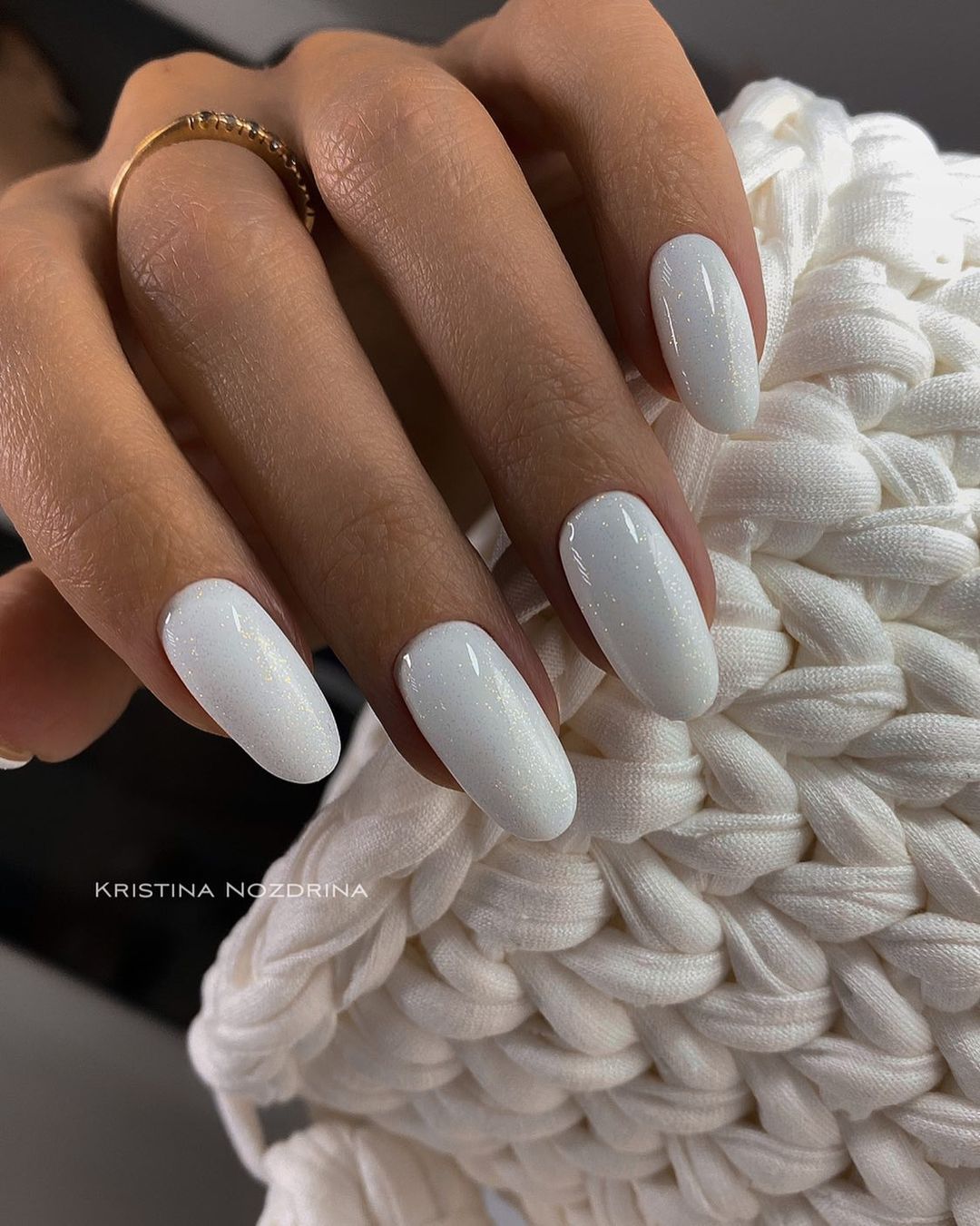 Bridesmaid nails white