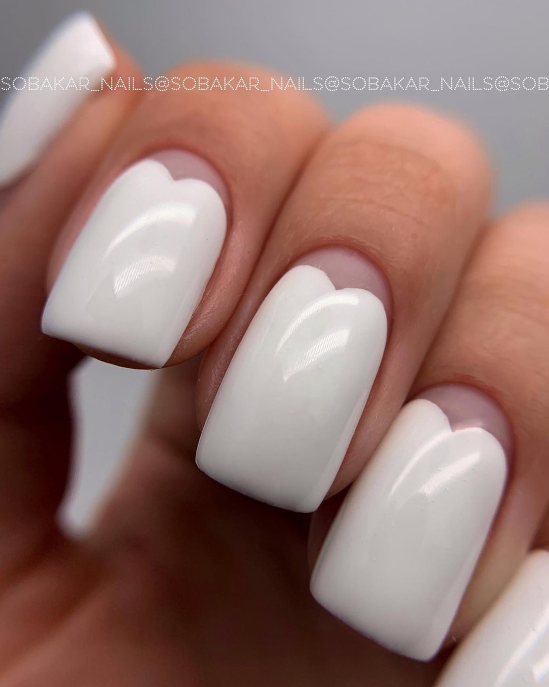 Bridesmaid nails white