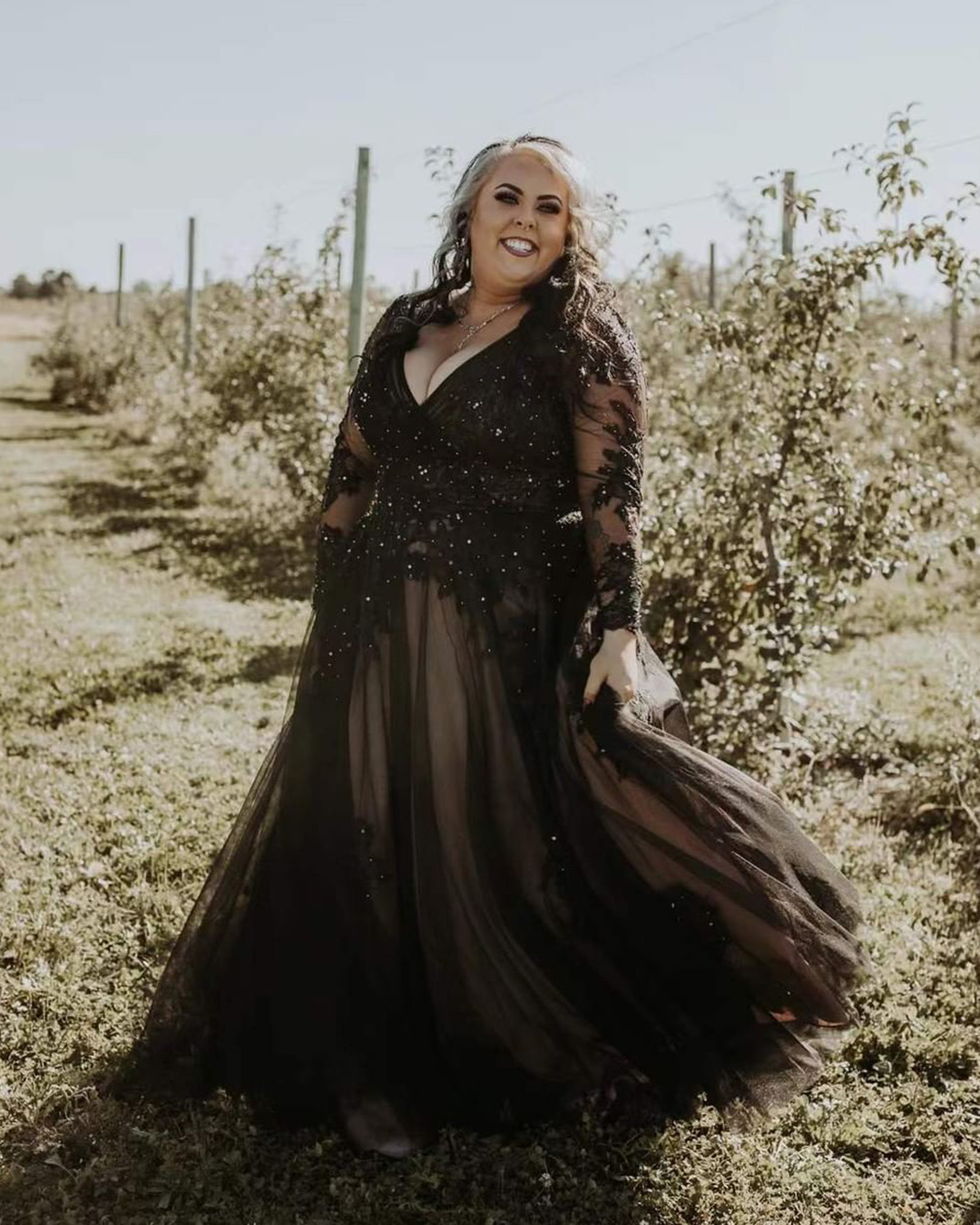 Plus Size Black Wedding Dress — 15 