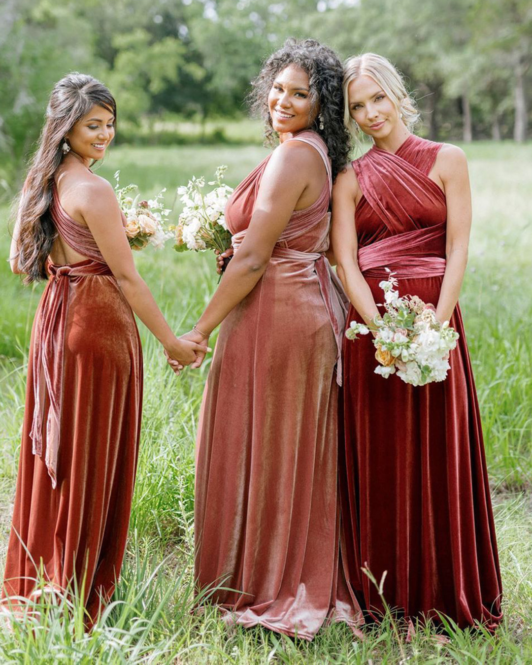 rust dresses for wedding long velvet rustic revelry