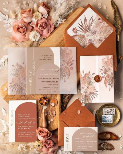 Rust Wedding Invitations: Depart From Tradition The Modern Way