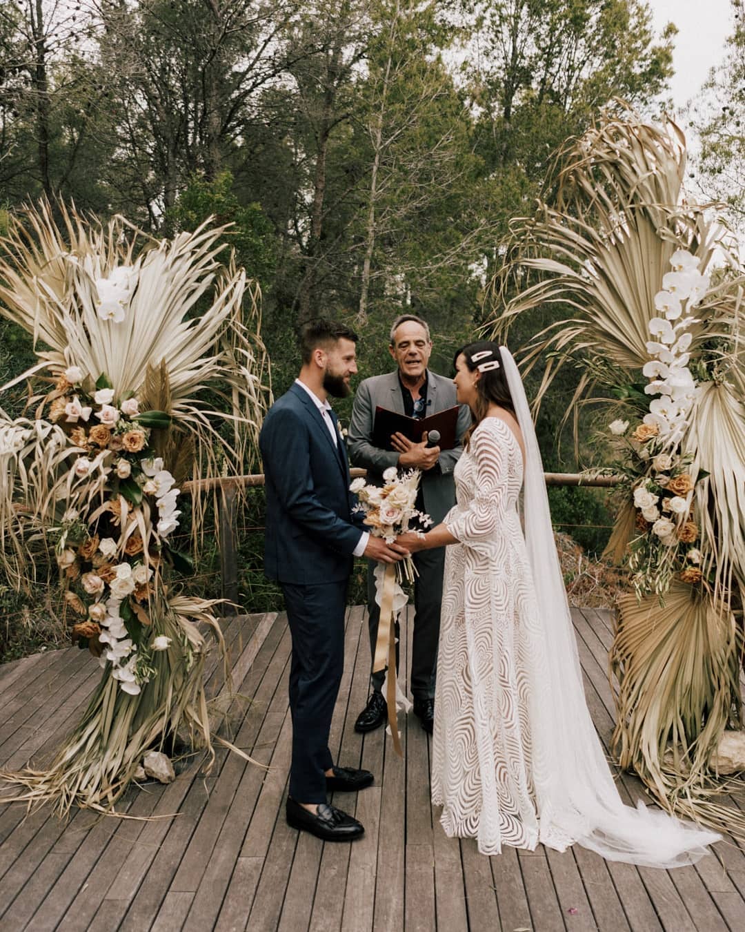 sage rust wedding arch ideas