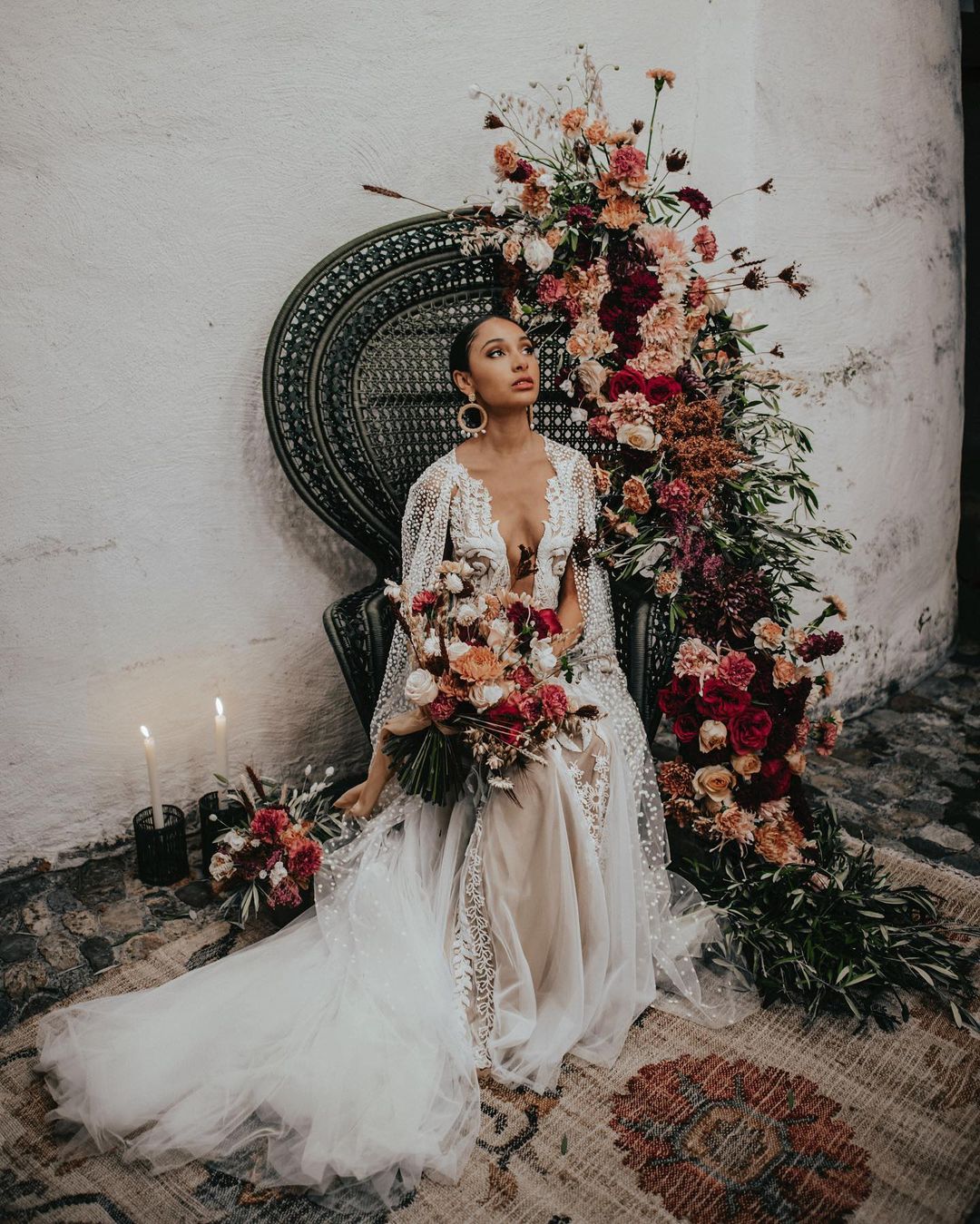 sage rust wedding photo zone