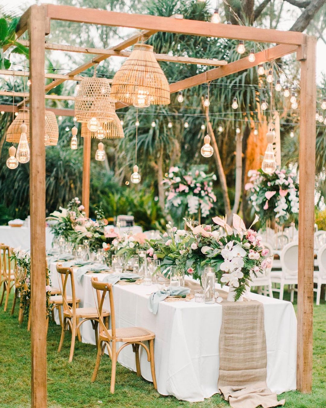 sage rust wedding wooden decor