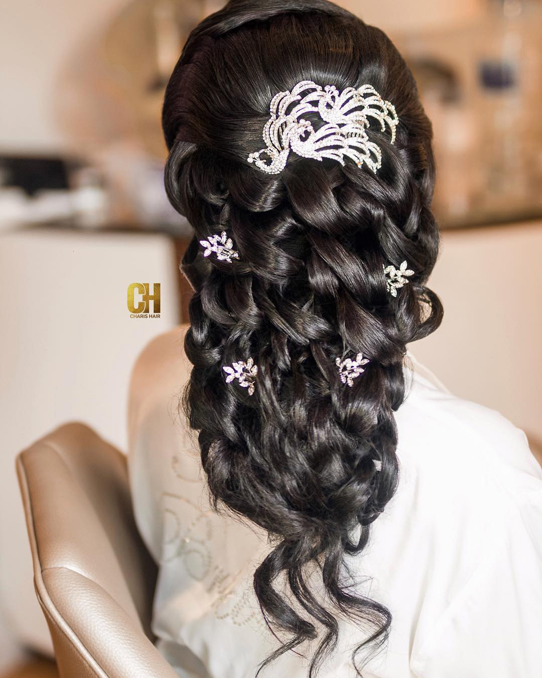 african wedding hairstyles textured curly cascading half up charishair