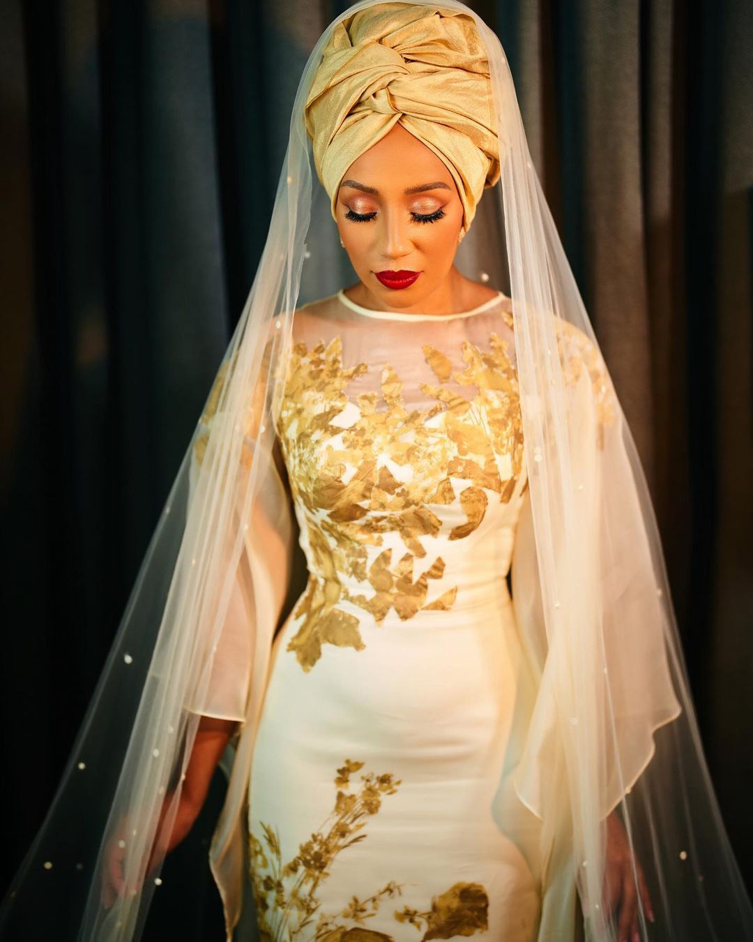 african wedding hairstyles traditional headdress gold lavish_bridal