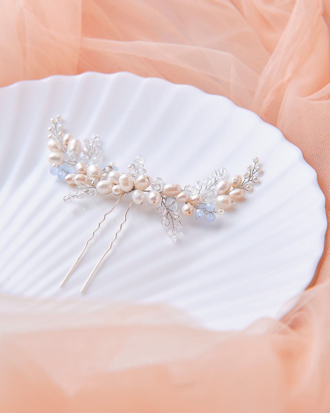 bridal hair pins with pearls and crystals shutterstock