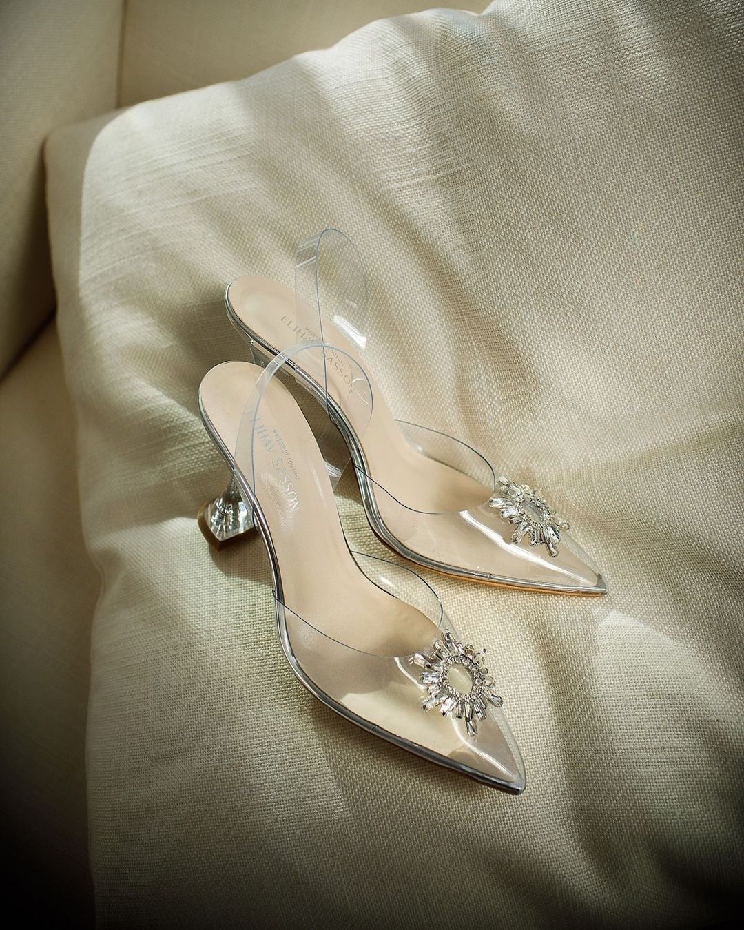 cinderella wedding shoes translucent