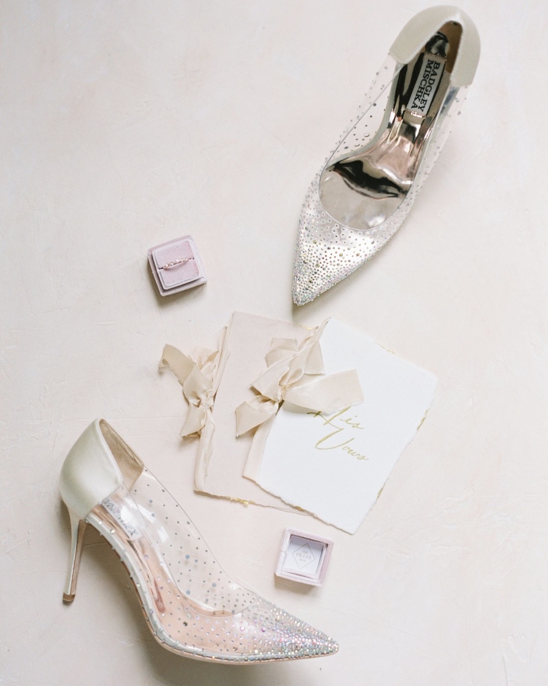 clear wedding shoes crystals