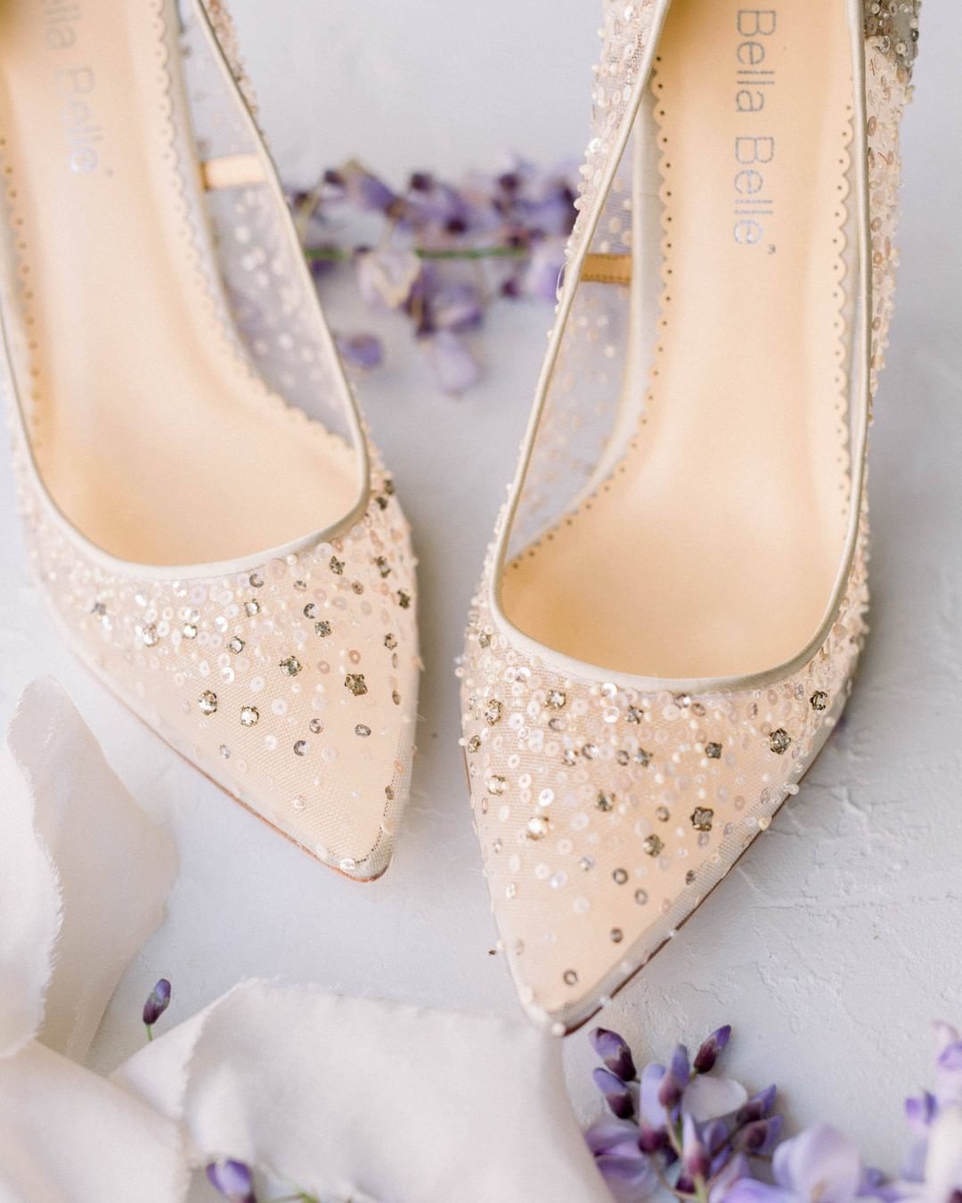 clear wedding shoes sequin