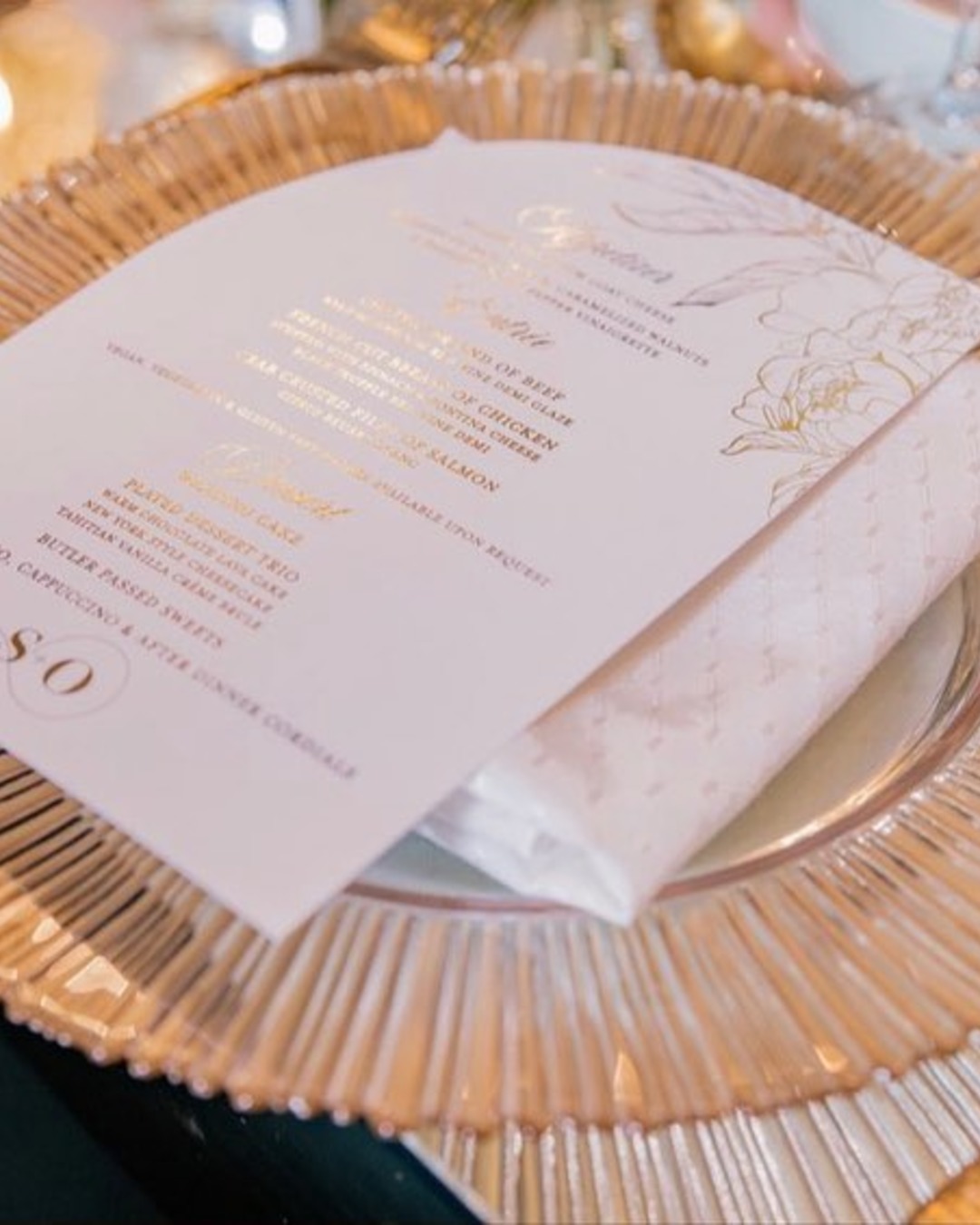 gold wedding decorations table cards