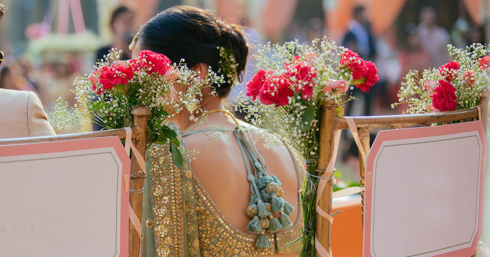 Indian Bridal Look in Natural Flower Bun. – iconedestyle