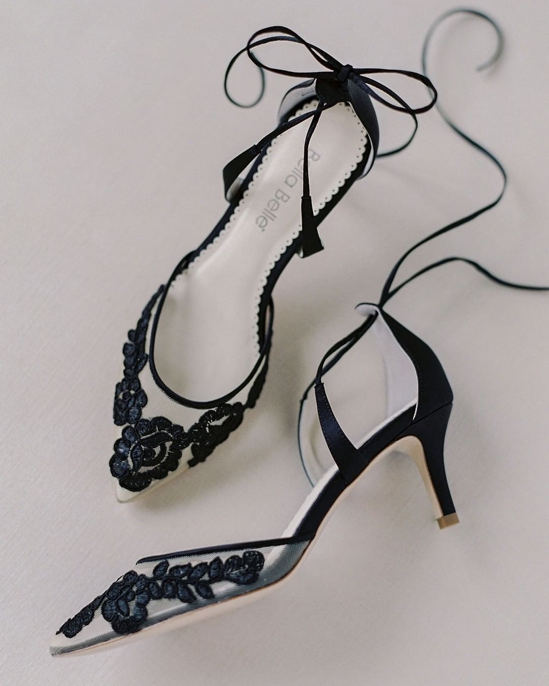 lace wedding shoes black
