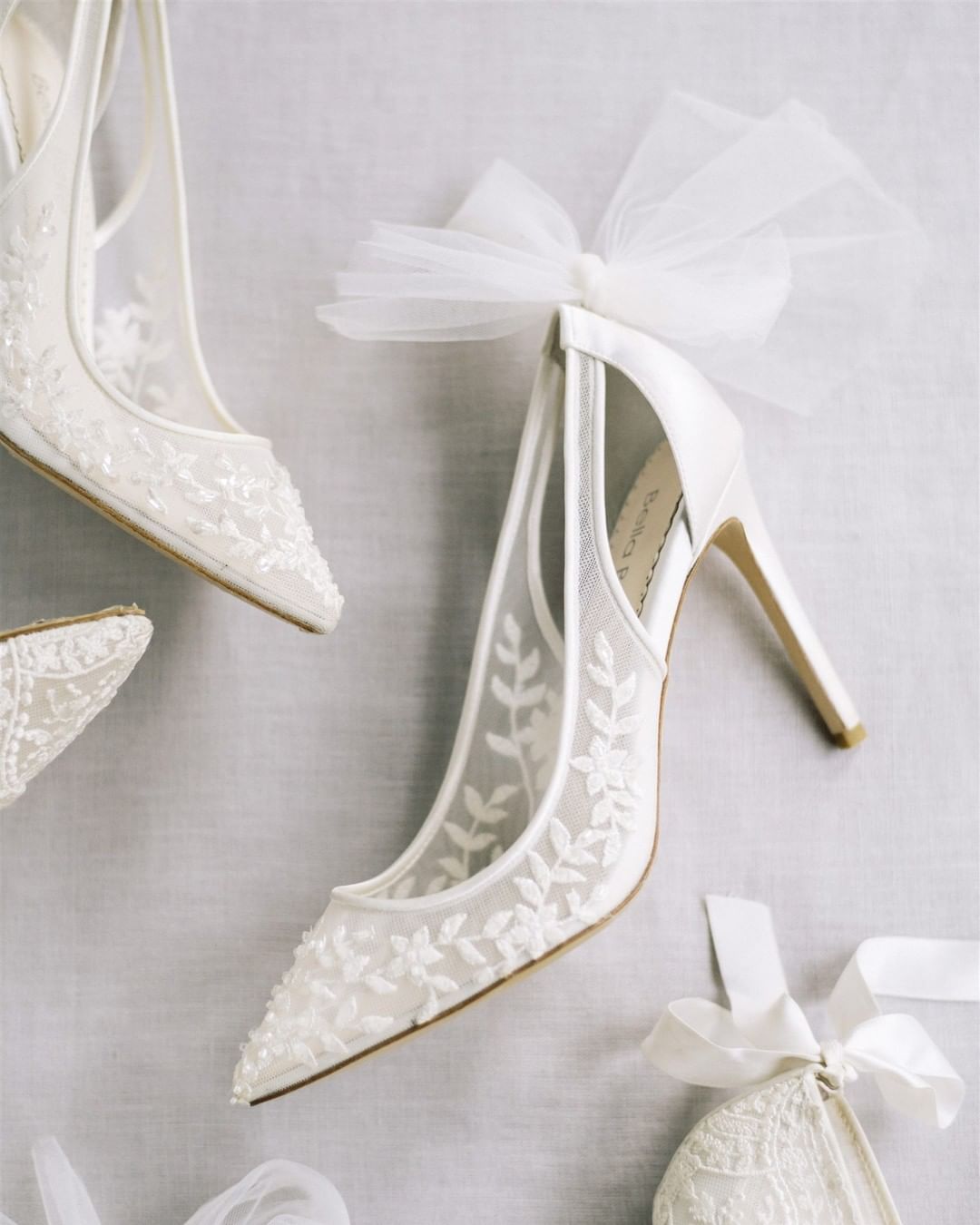 lace wedding shoes white