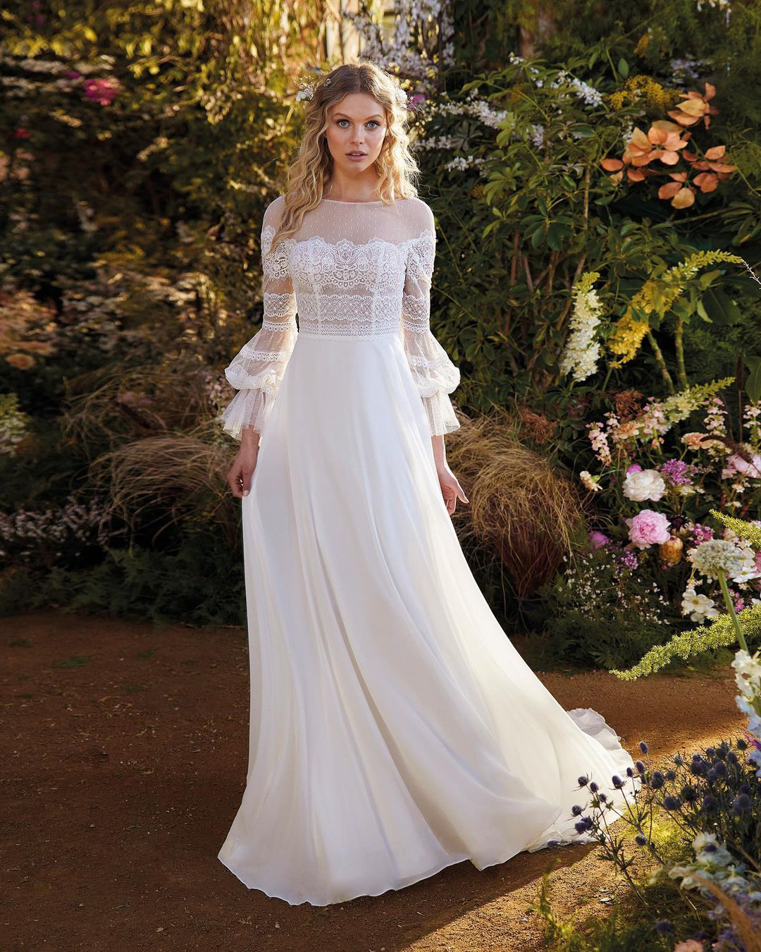 modest wedding dresses a line with long sleeves lace boho houseofstpatrick