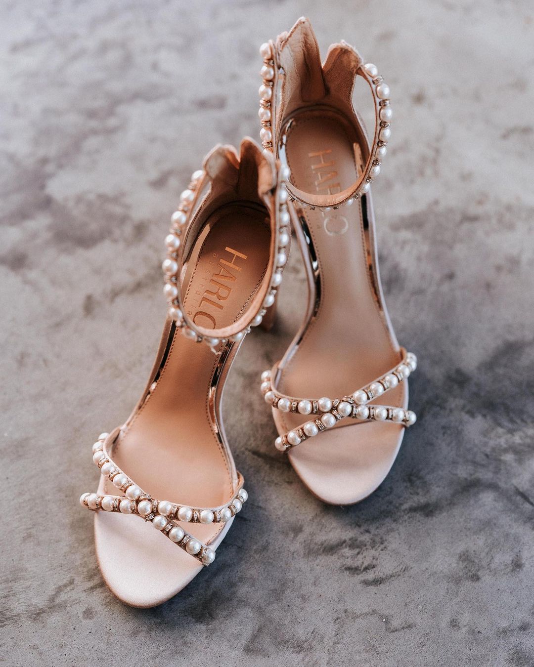 rose gold wedding shoes high heels