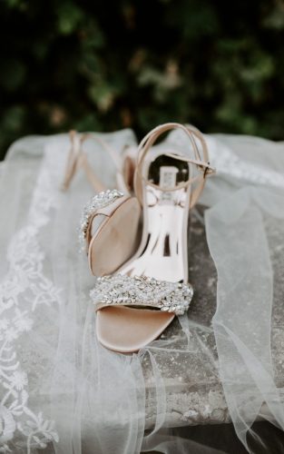 rose gold wedding shoes