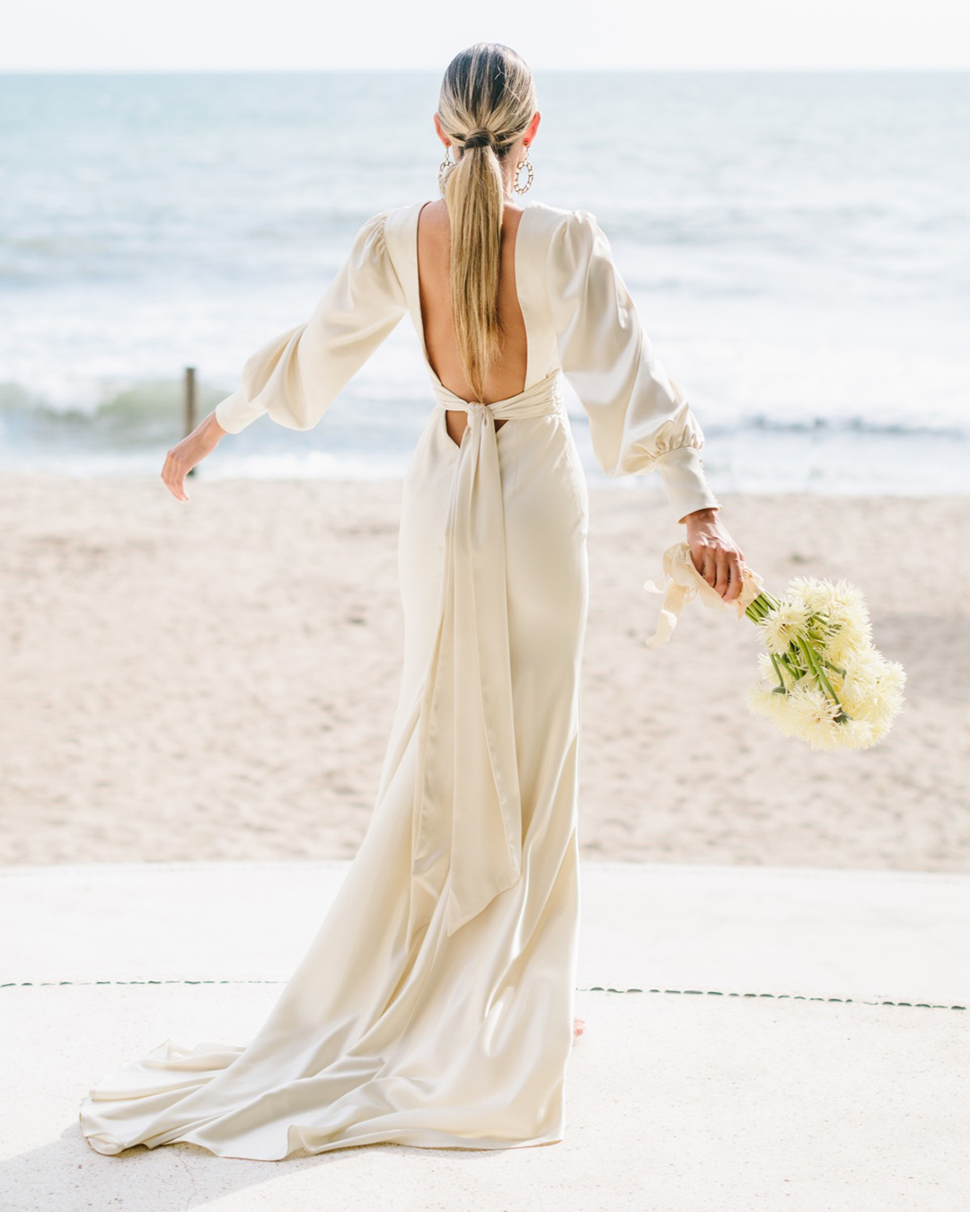 simple wedding dresses open back with long sleeves beach willow by watters