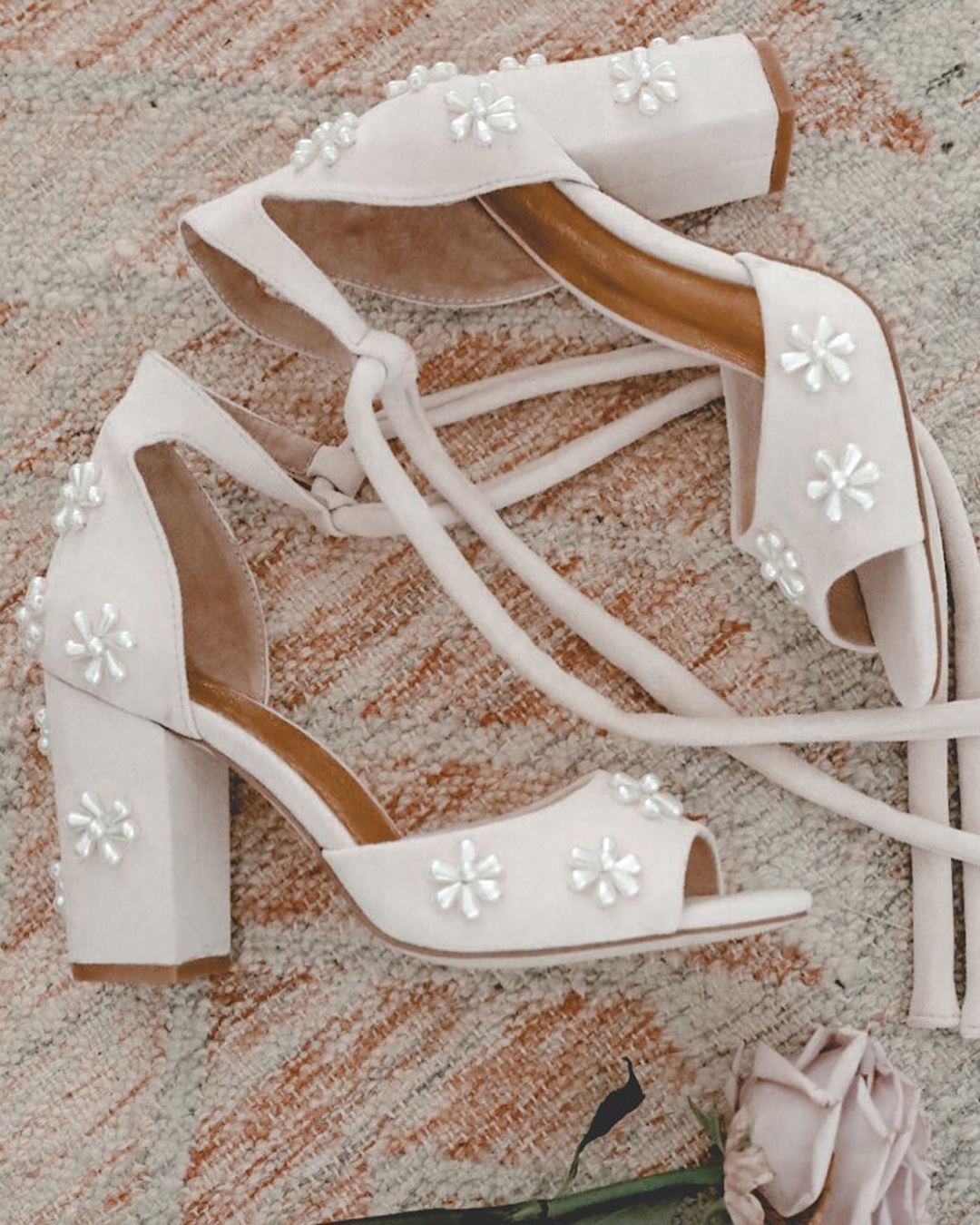 wedding shoes low heel ivory with ankle straps foreversoles