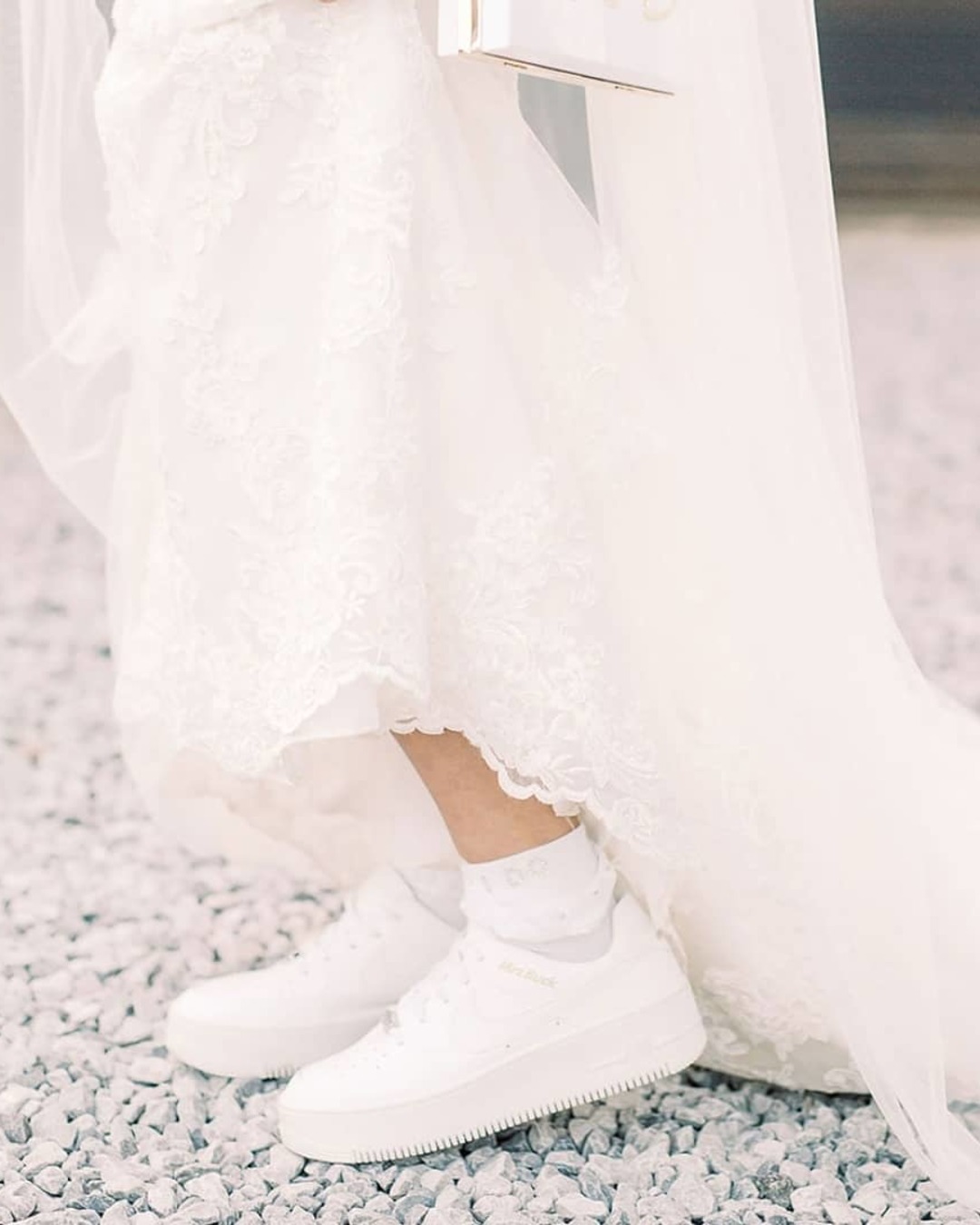 wedding sneakers classic white