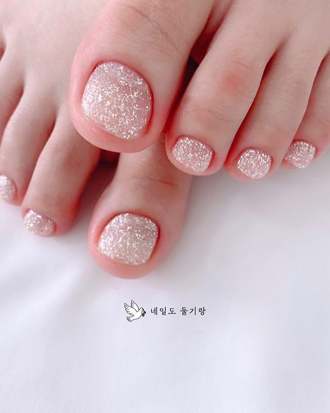 wedding toe nails full glitter cover doolginail