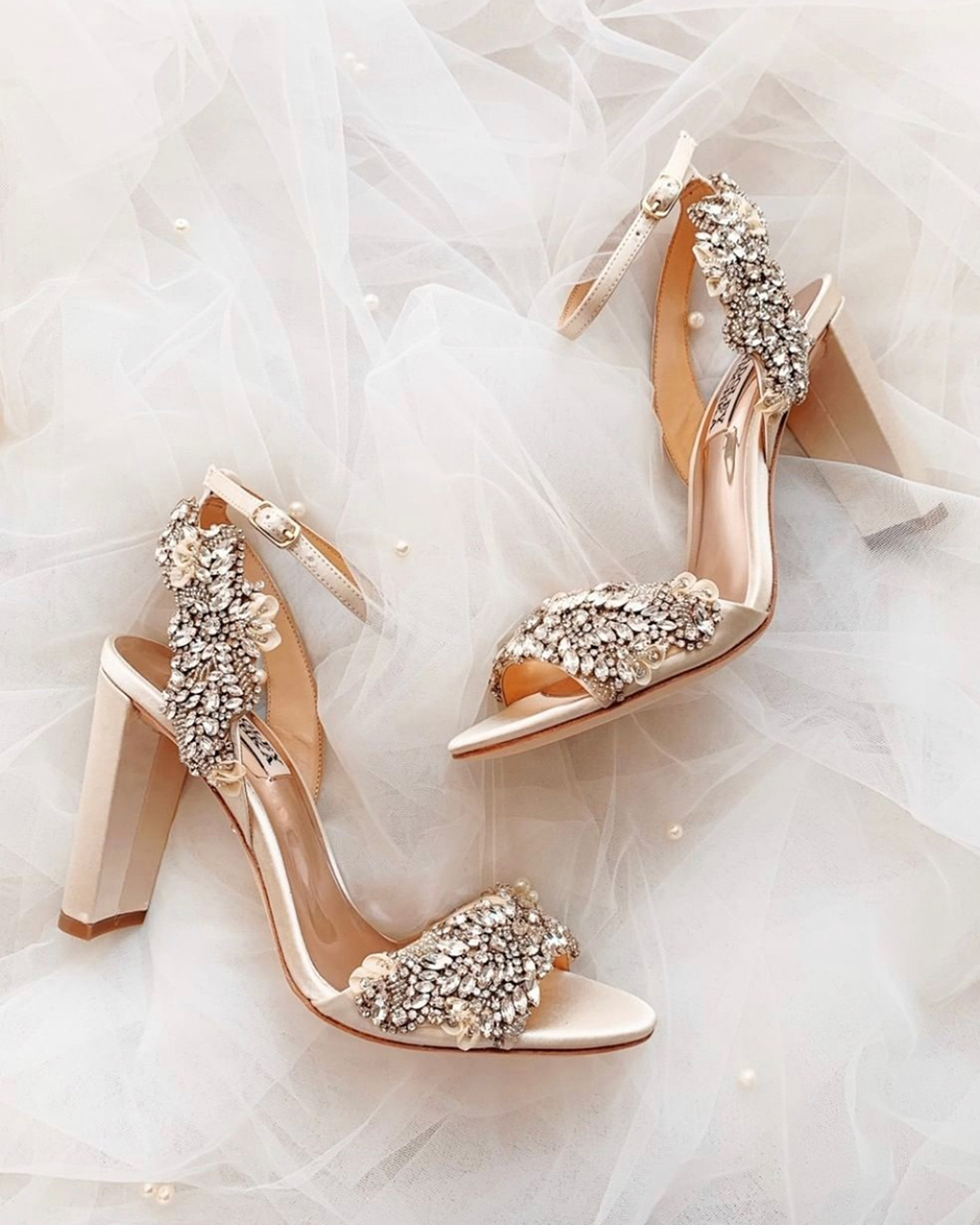 badgley mischka bridal shoes block heel jeweled badgleymischkabride