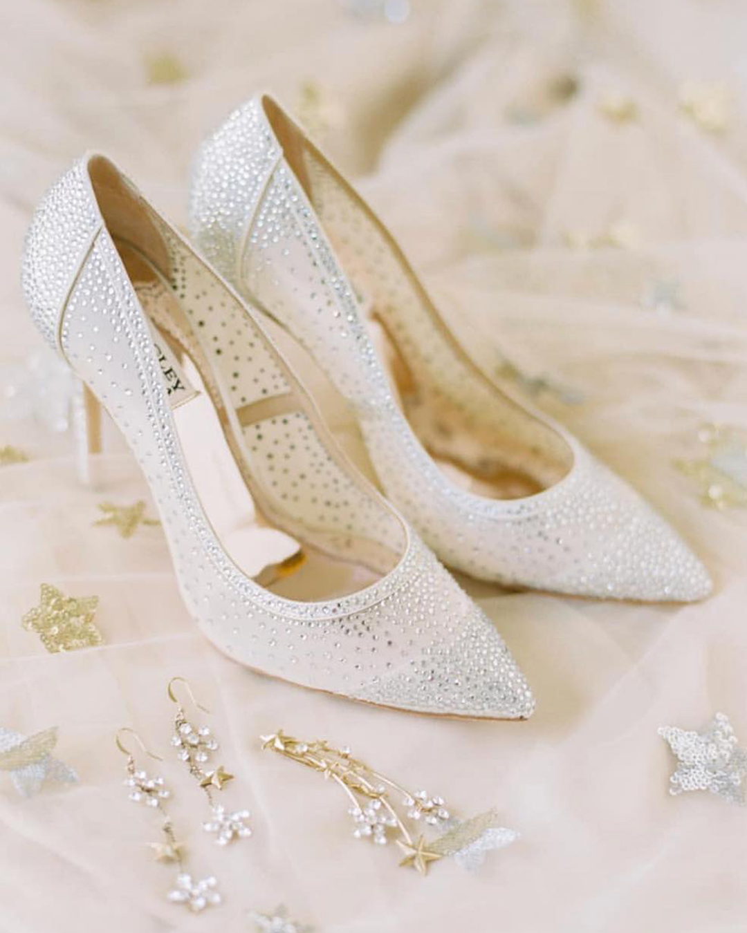badgley mischka wedges bridal