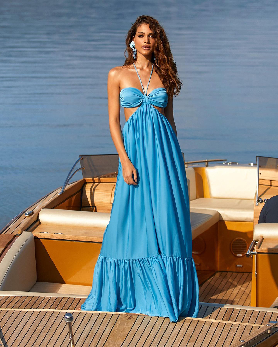 beach wedding guest dresses long simple blue sexy alamour the label