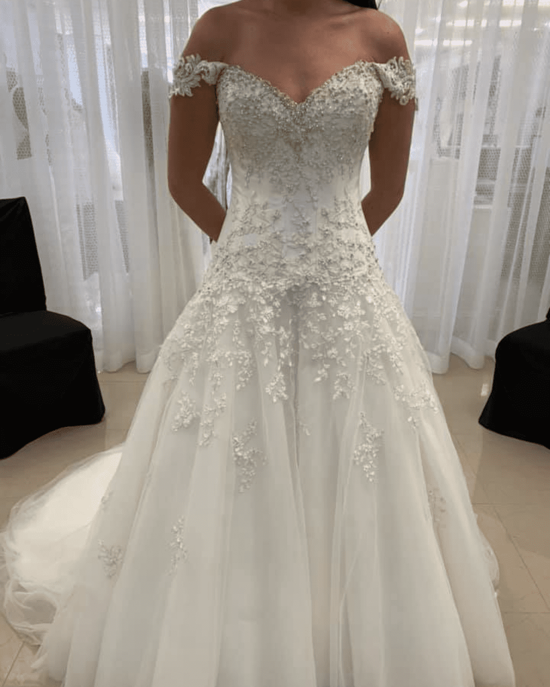best bridal shops in new jersey embelished off shoulder dress