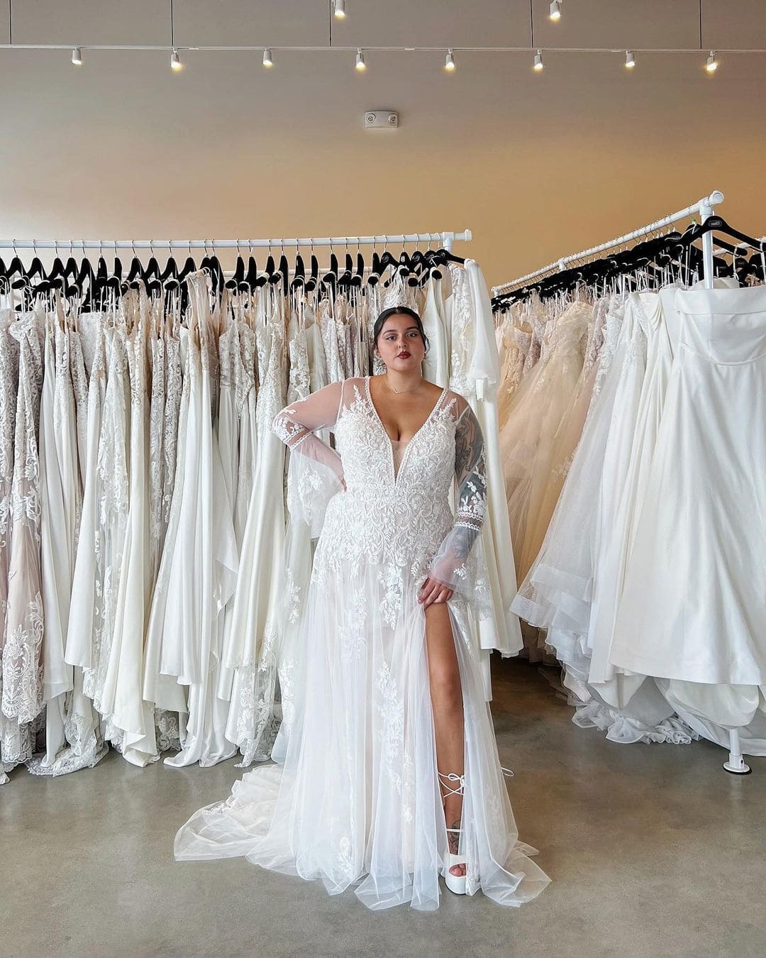best bridal shops in new jersey split plus size dress