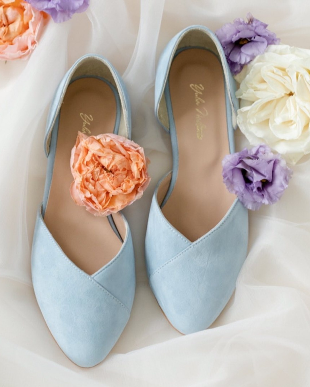 blue wedding shoes flats