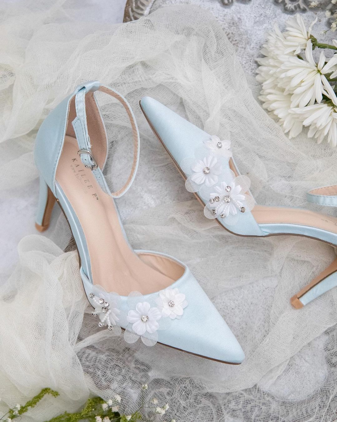 blue wedding shoes low heels