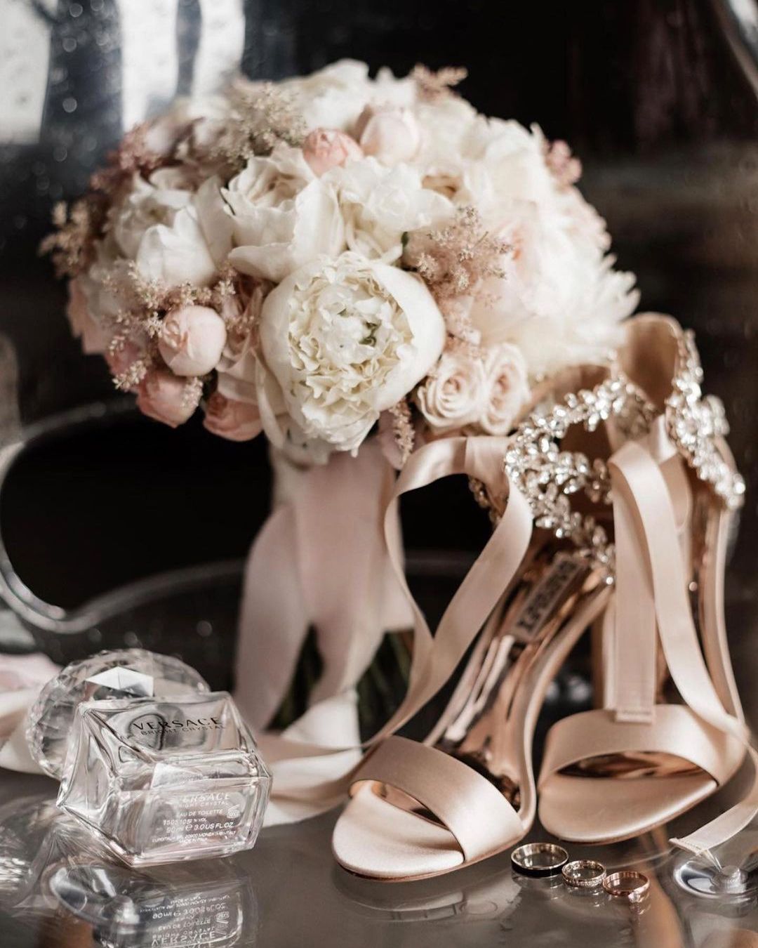 blush wedding shoes sparkly