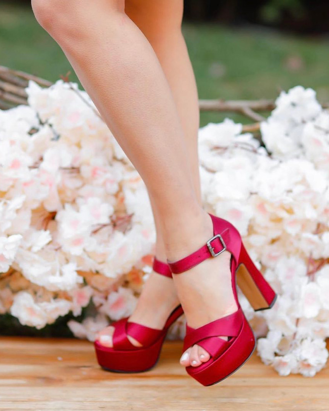 burgundy wedding shoes elegant simple satin high hills weddyshoes