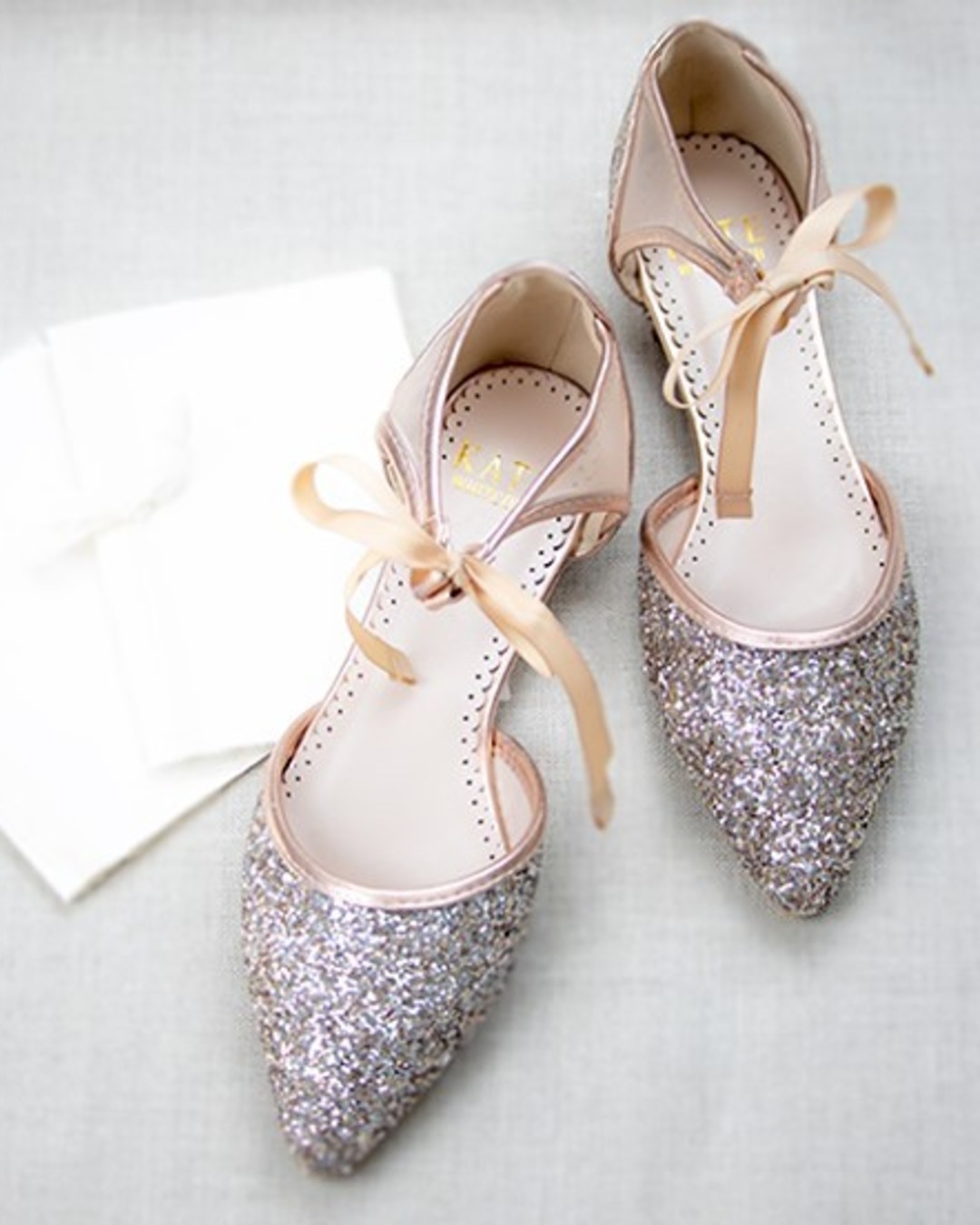 champagne wedding shoes flat