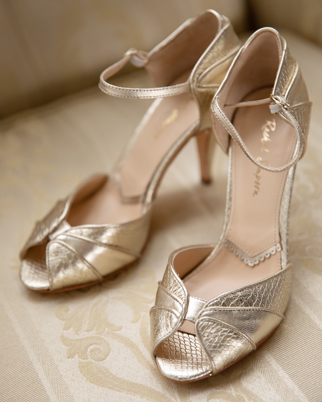 champagne wedding shoes for bridesmaids