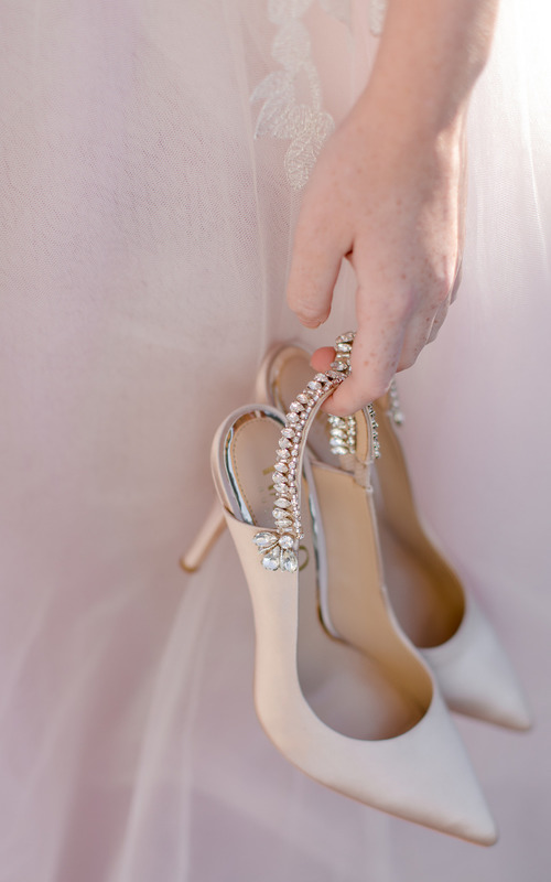 champagne wedding shoes